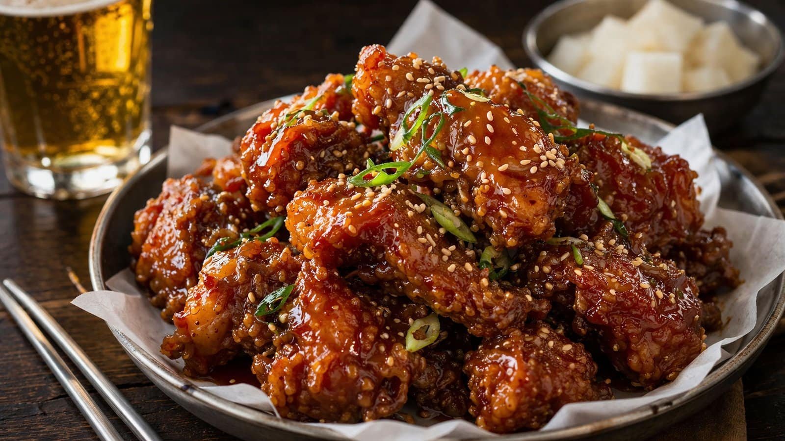 Korean Fried Chicken (Yangnyeom Chicken)